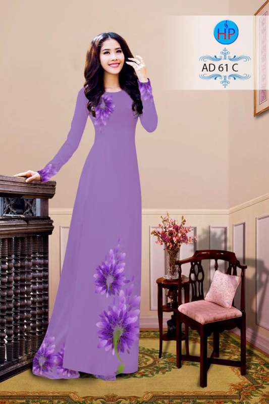 Vải áo dài hoa 3D Vải áo dài hoa 3D