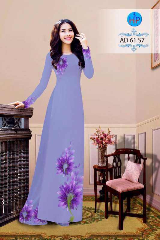 Vải áo dài hoa 3D Vải áo dài hoa 3D