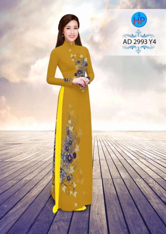 Vải áo dài hoa cổ điển