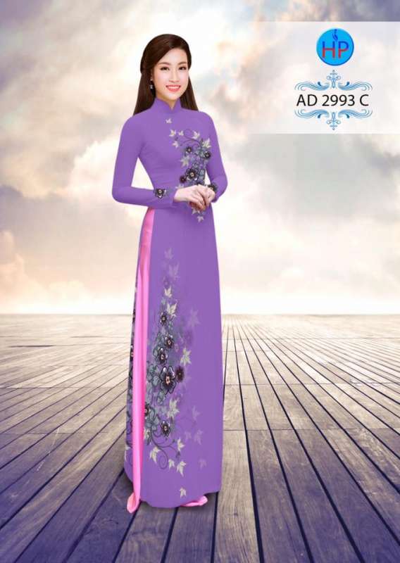 Vải áo dài hoa cổ điển