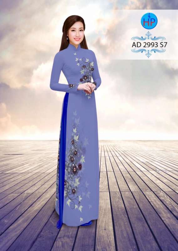 Vải áo dài hoa cổ điển
