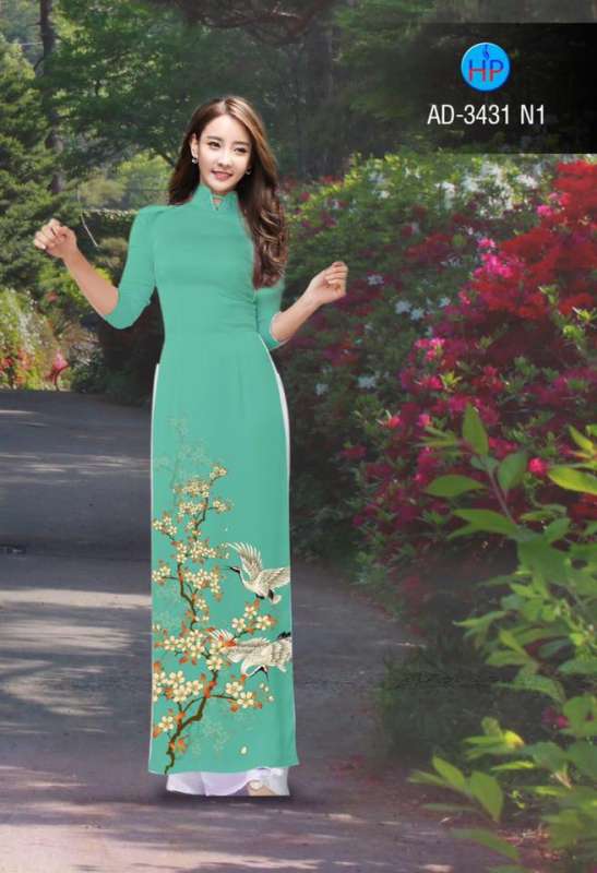Vải áo dài chim Cò Vải áo dài chim Cò