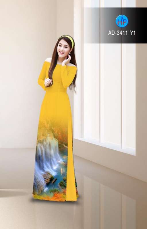 Vải áo dài thác nước