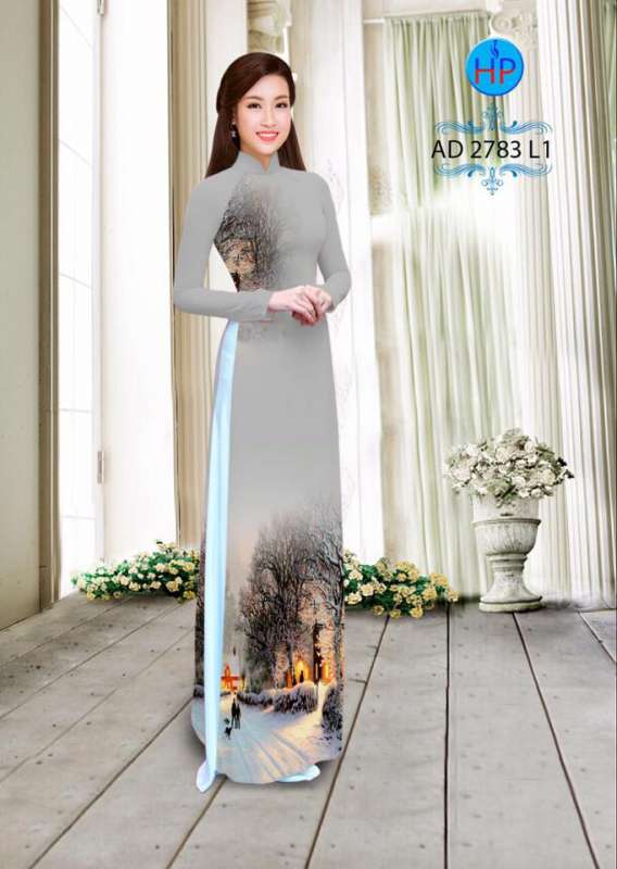 Vải áo dài cảnh mùa đông