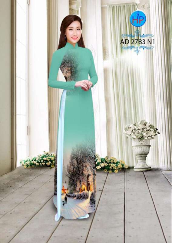 Vải áo dài cảnh mùa đông