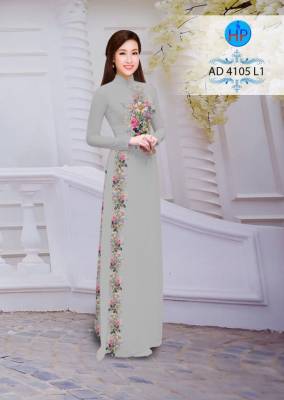 Vải áo dài hoa chạy dọc-DT 2755