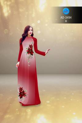 Vải áo dài hoa 3D-DT 2756