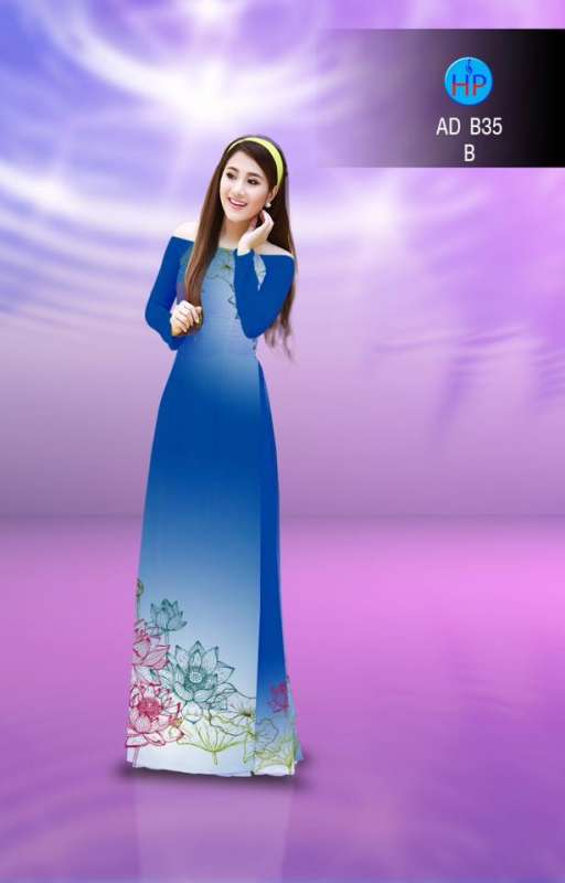 Vải áo dài hoa Sen