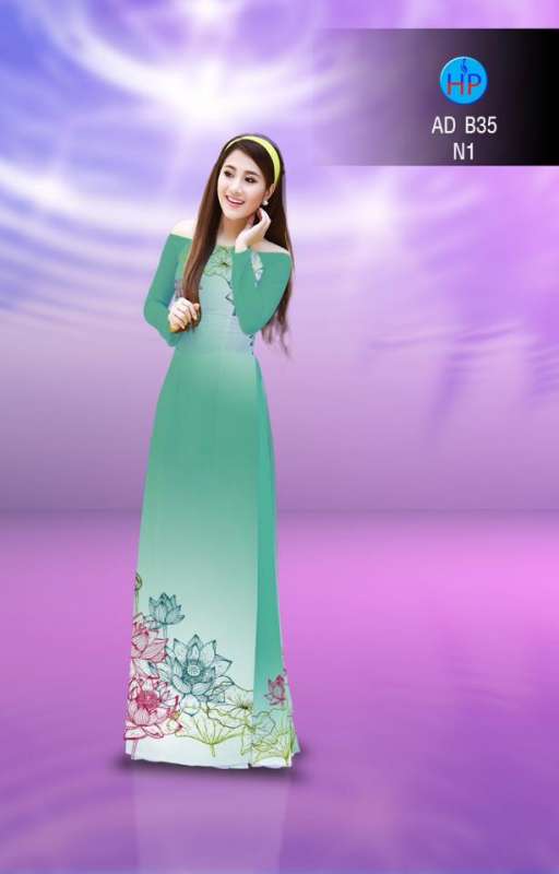 Vải áo dài hoa Sen