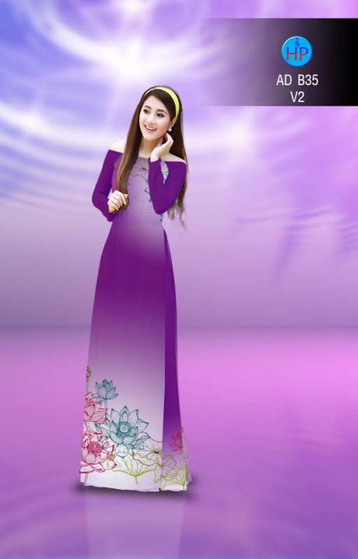 Vải áo dài hoa Sen