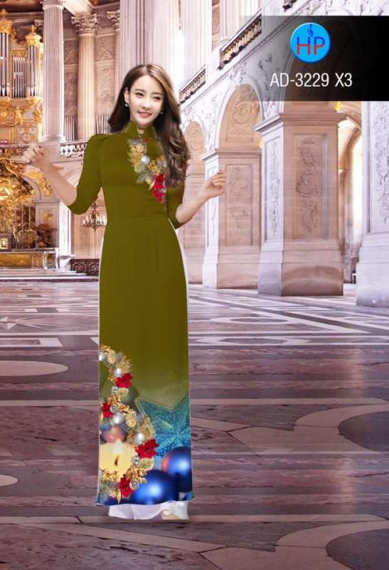 Vải áo dài lễ Noel