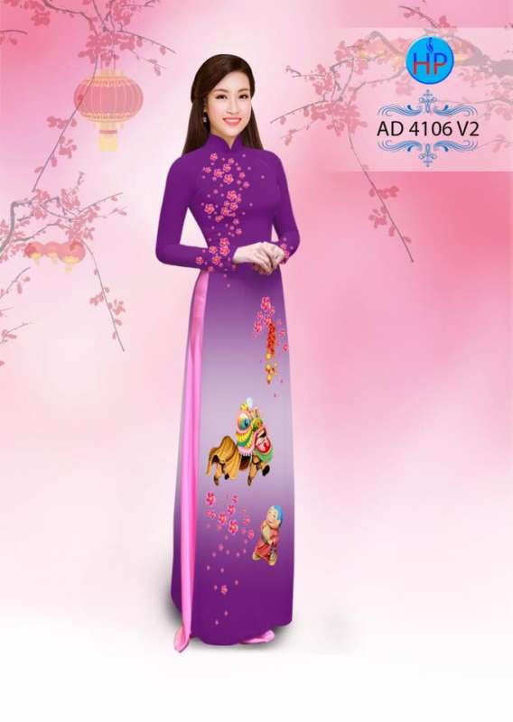 Vải áo dài múa Lân ngày tết Vải áo dài múa Lân ngày tết