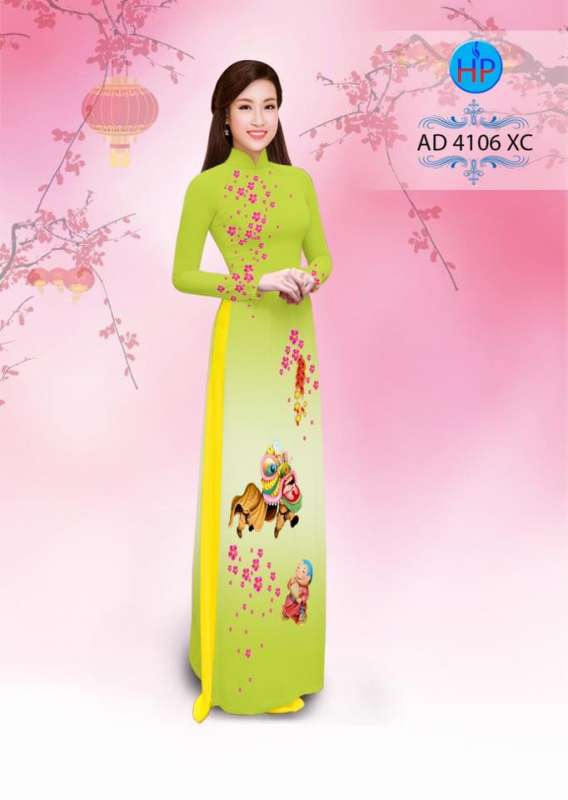 Vải áo dài múa Lân ngày tết Vải áo dài múa Lân ngày tết
