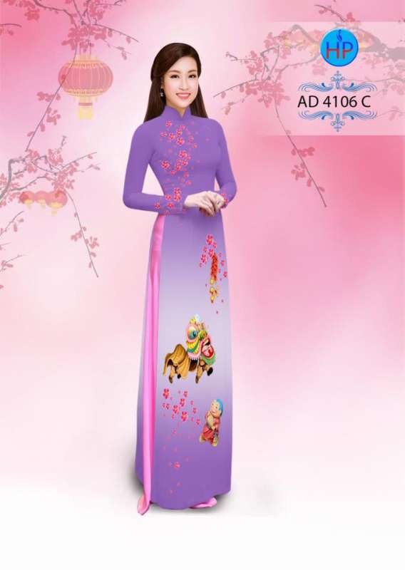 Vải áo dài múa Lân ngày tết Vải áo dài múa Lân ngày tết
