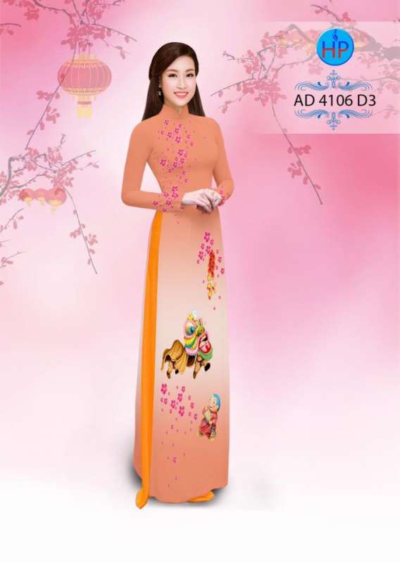 Vải áo dài múa Lân ngày tết Vải áo dài múa Lân ngày tết