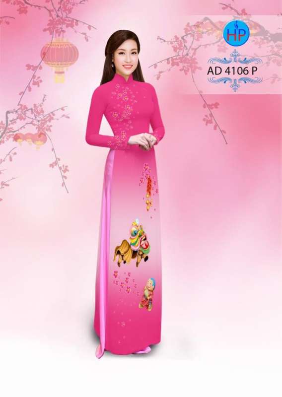 Vải áo dài múa Lân ngày tết Vải áo dài múa Lân ngày tết