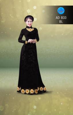 Vải áo dài hoa trên dưới-DT 2766
