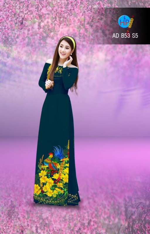 Vải áo dài hoa Mai vàng