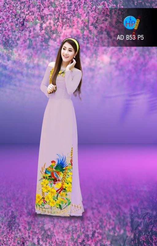 Vải áo dài hoa Mai vàng