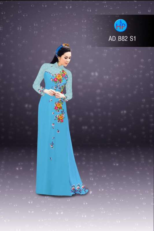 Vải áo dài hoa nhỏ