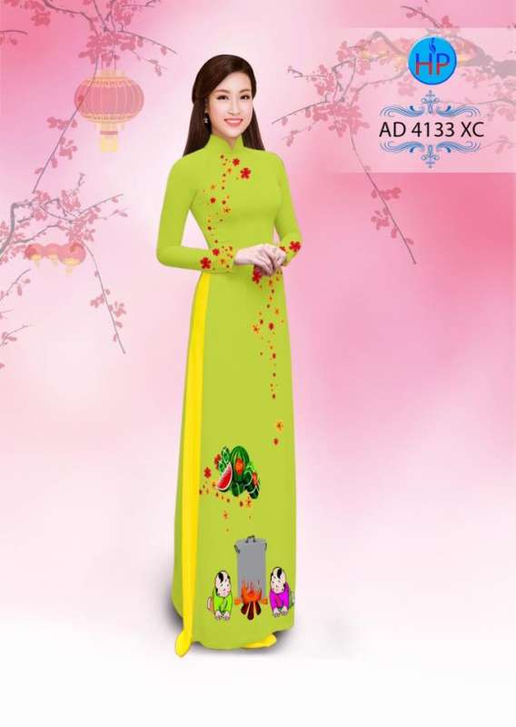 Vải áo dài bánh chưng bánh tét