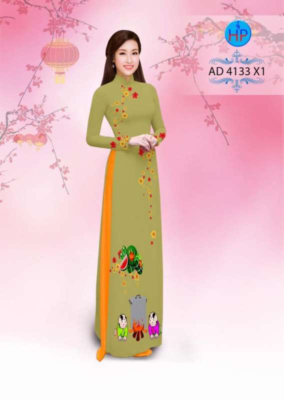 Vải áo dài bánh chưng bánh tét