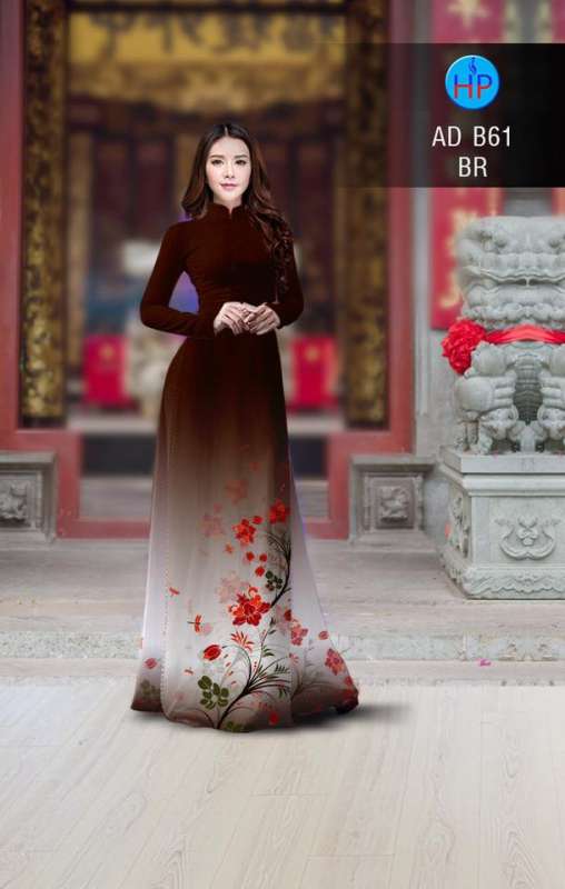 Vải áo dài hoa tà dưới