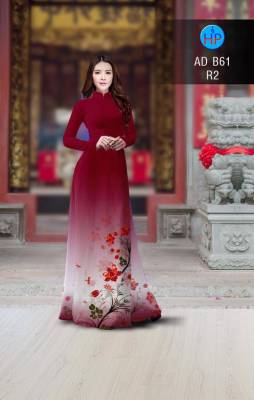 Vải áo dài hoa tà dưới-DT 2786