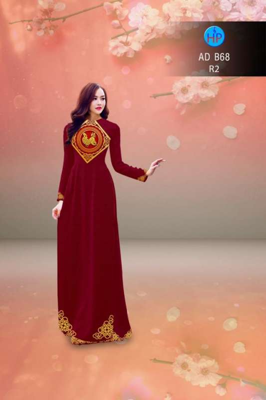 Vải áo dài hình đồng tiền cổ