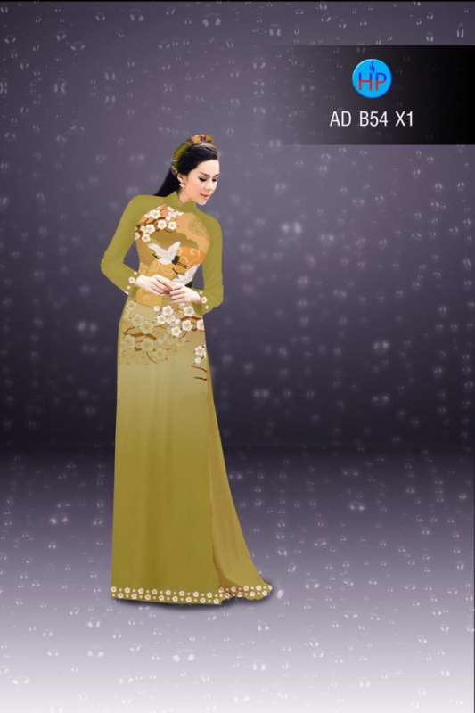 Vải áo dài hoa và chim