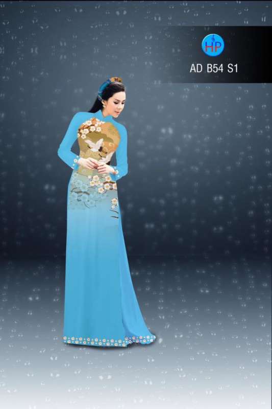 Vải áo dài hoa và chim