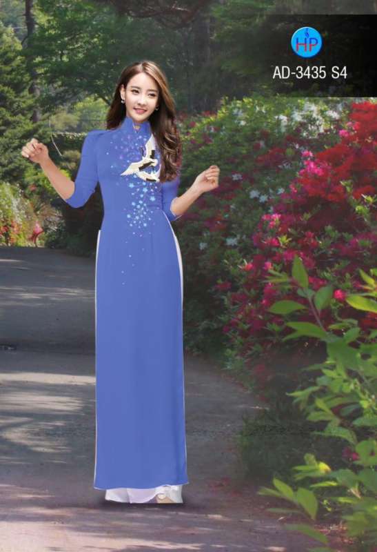 Vải áo dài chim cò