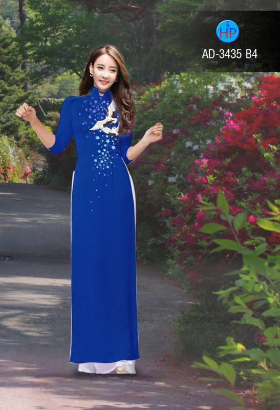 Vải áo dài chim cò