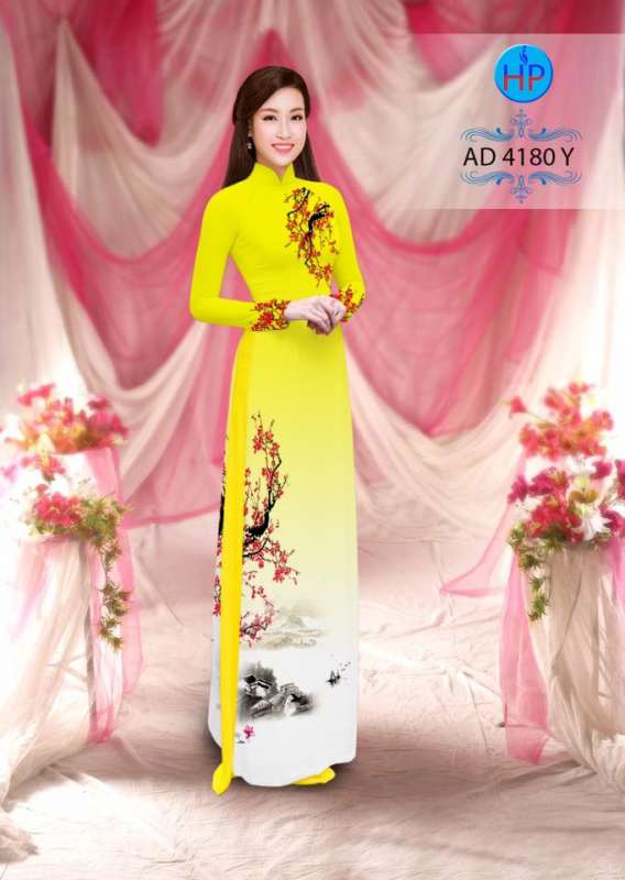 Vải áo dài phong cảnh
