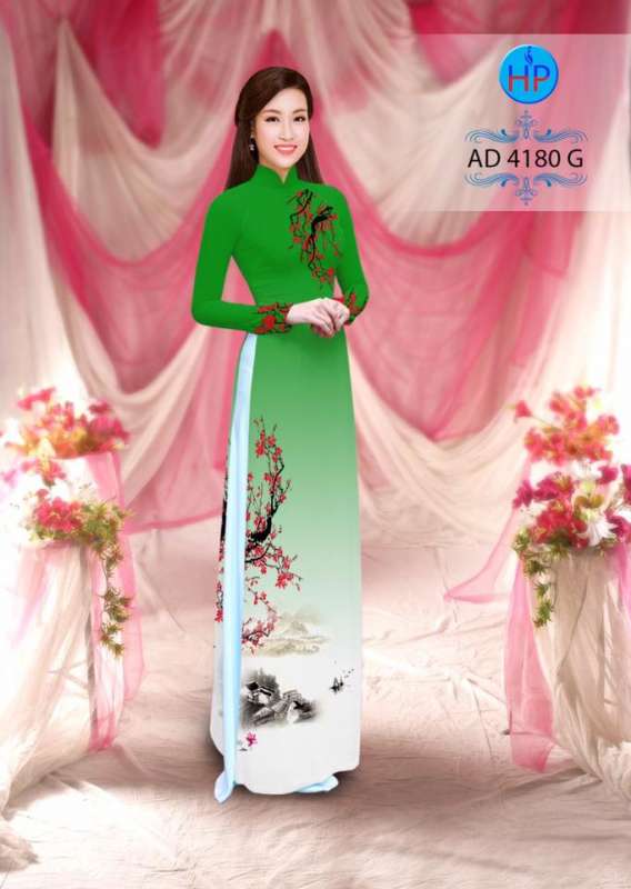 Vải áo dài phong cảnh