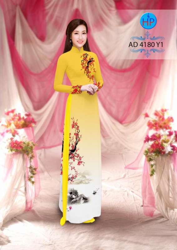 Vải áo dài phong cảnh