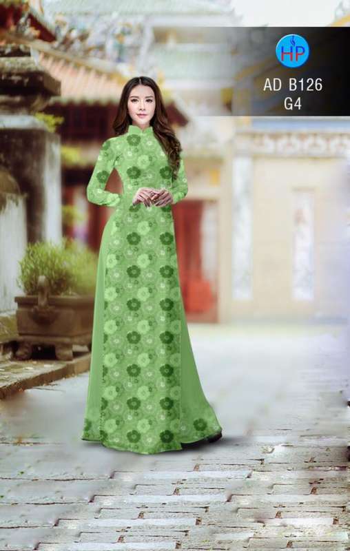 Vải áo dài hoa nhỏ toàn thân