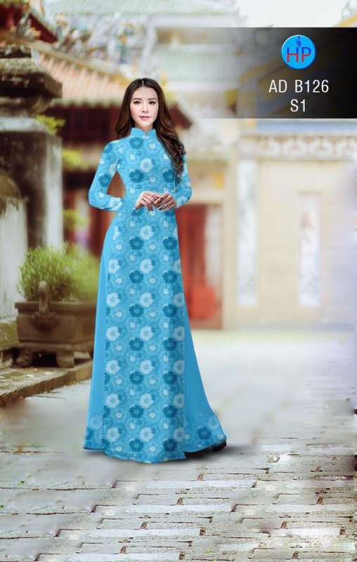 Vải áo dài hoa nhỏ toàn thân