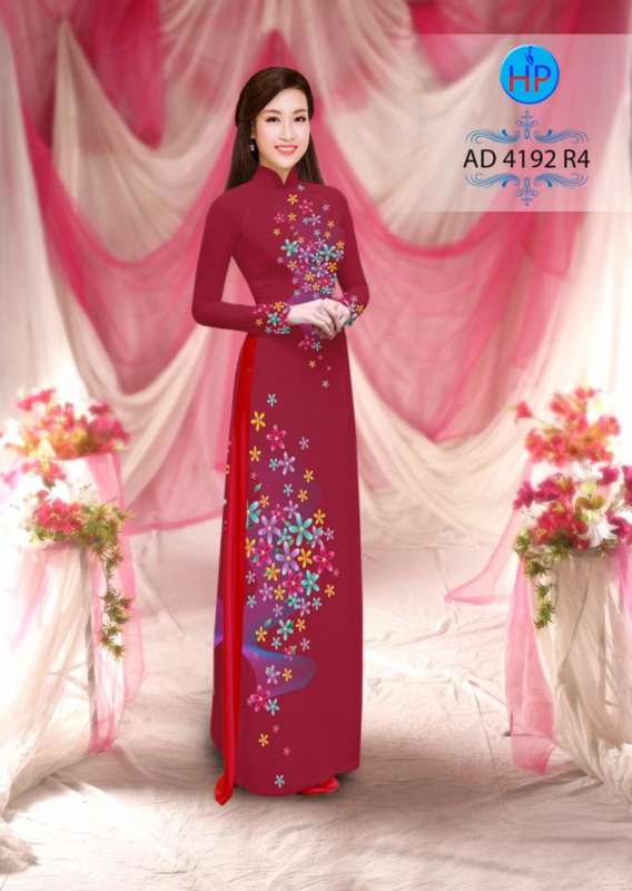 Vải áo dài hoa nhỏ