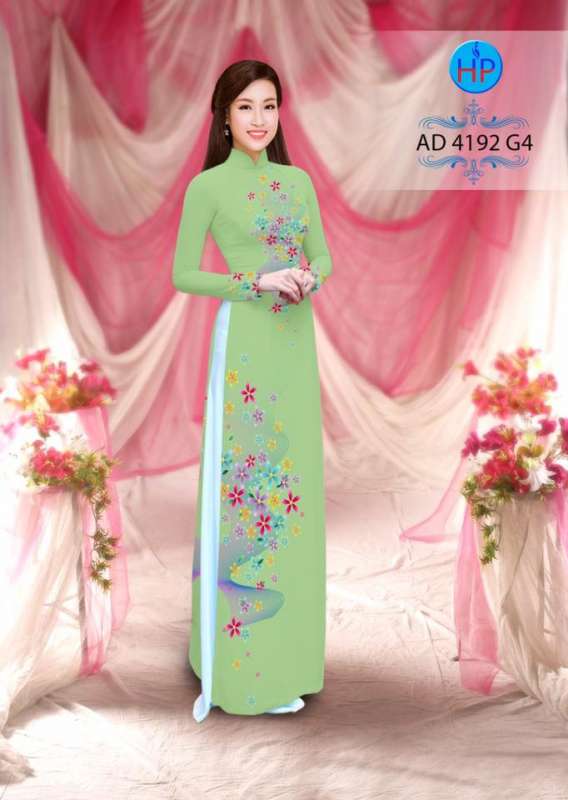Vải áo dài hoa nhỏ