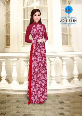 Vải áo dài hoa nhí toàn thân-DT 2813
