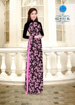 Vải áo dài hoa nhí toàn thân-DT 2813