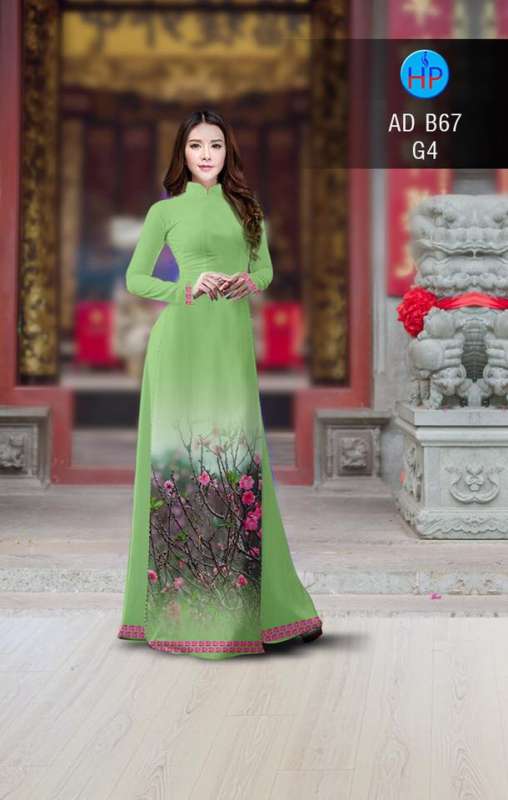 Vải áo dài cành Đào