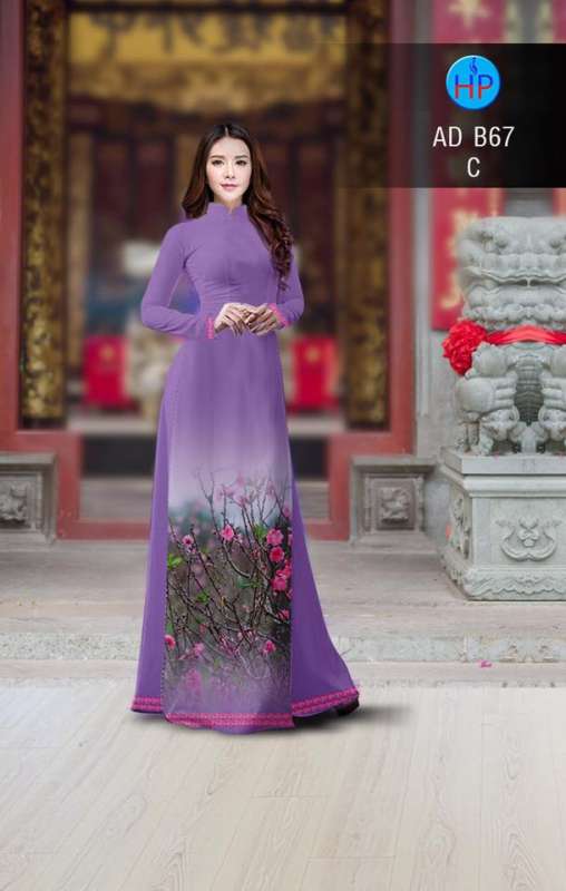 Vải áo dài cành Đào