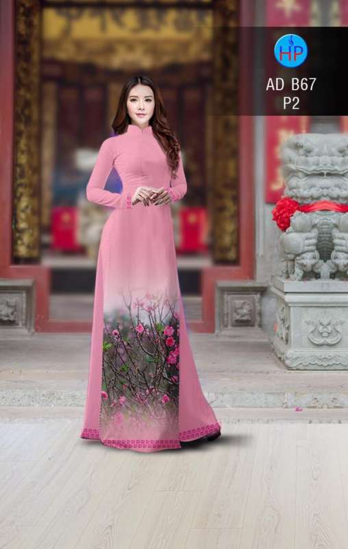 Vải áo dài cành Đào