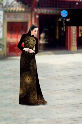 Vải áo dài hoa văn tròn-DT 2822