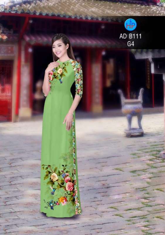 Vải áo dài hoa Hồng Vải áo dài hoa Hồng