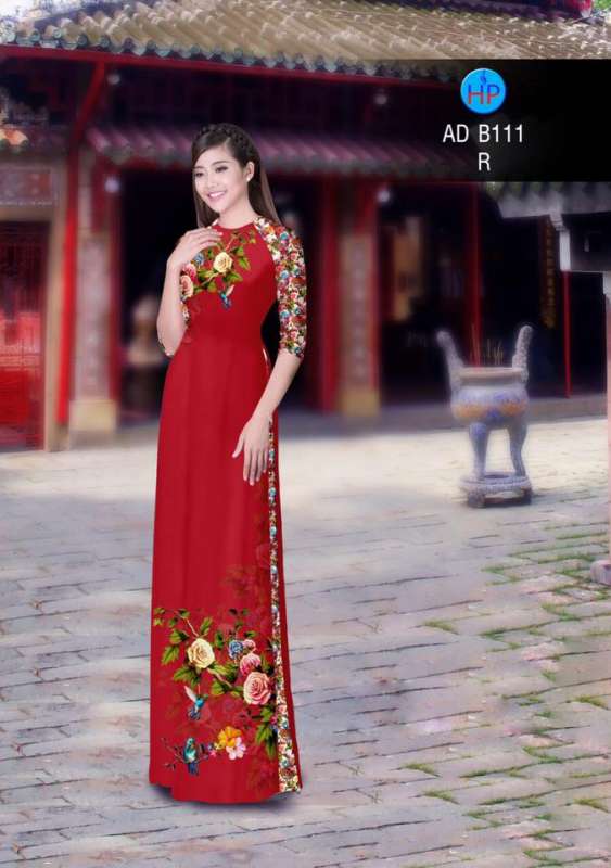 Vải áo dài hoa Hồng Vải áo dài hoa Hồng
