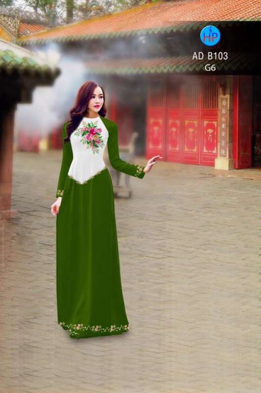 Vải áo dài hoa chùm nhỏ