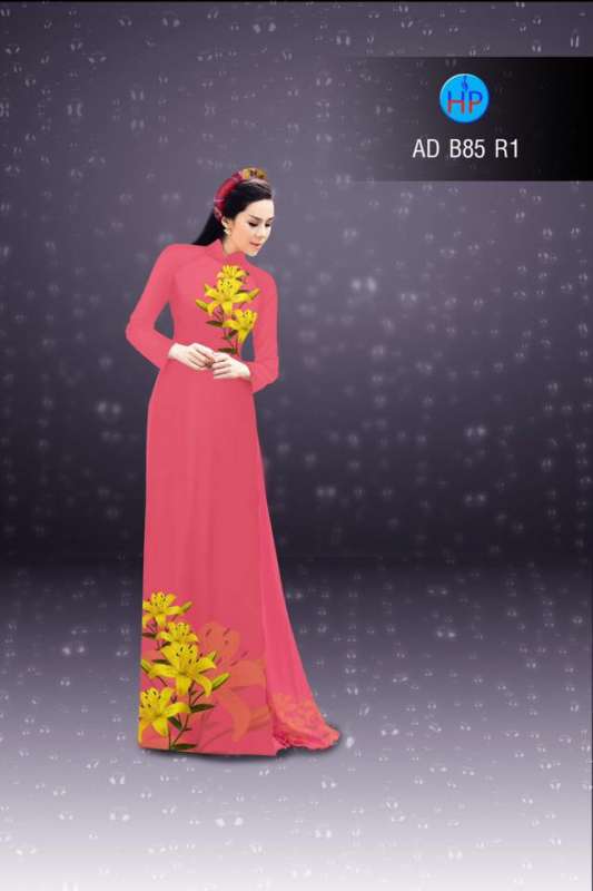 Vải áo dài hoa Ly